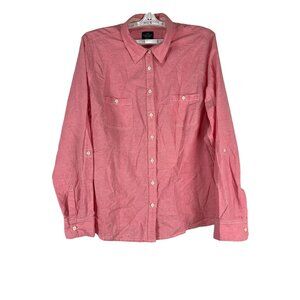 Faded Glory Mens Button Up Shirt Coral Passion Long Sleeve Casual XXL